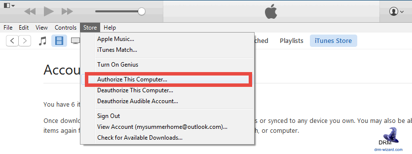 how to authorize a computer on new itunes