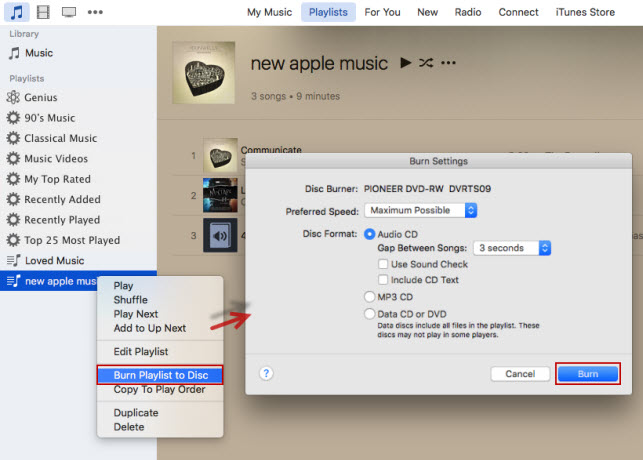 apple music converter to burn to cd