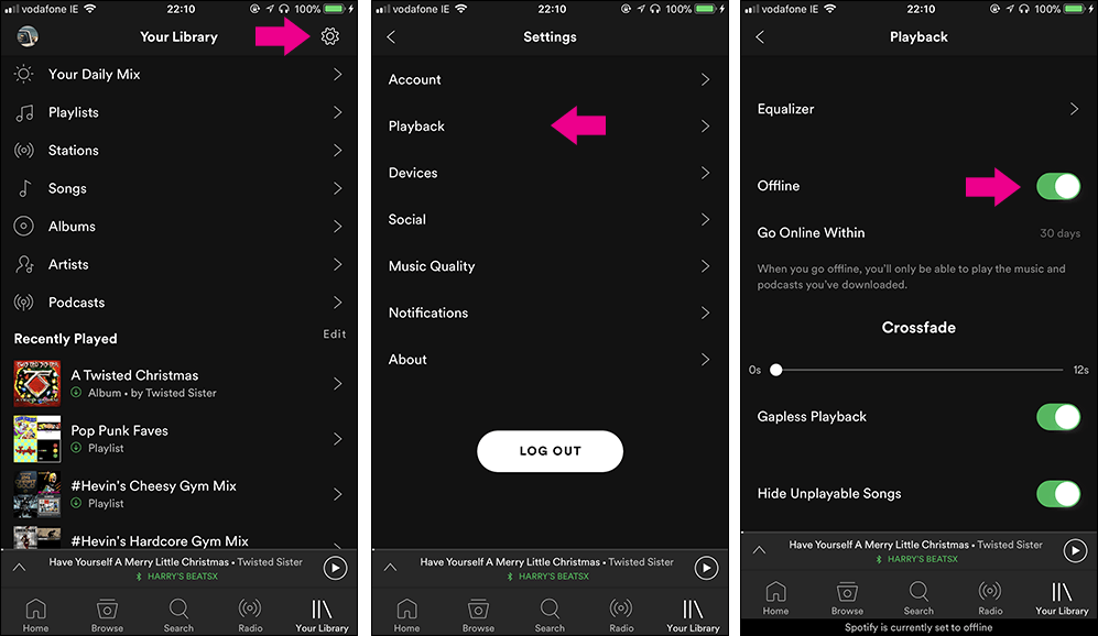 how to download music on spotify with cellular data