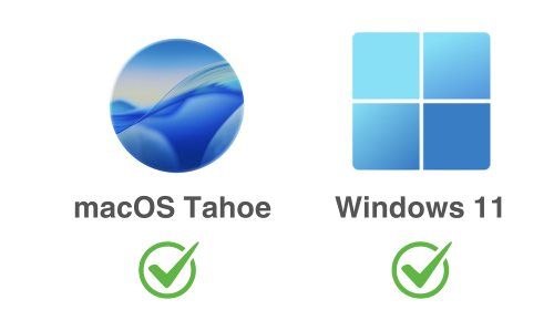 support latest macOS 26 and Windows 11